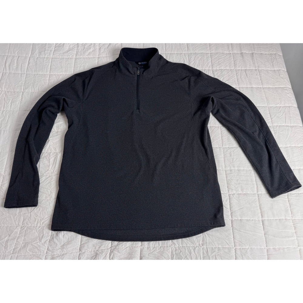 Mondetta Outdoor Project Men's Charcoal Heather‎ Gray 1/4 Zip Pullover Top L